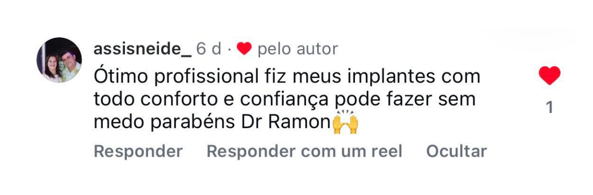 Depoimento de paciente sobre atendimento do Dr. Ramon Mendes 04